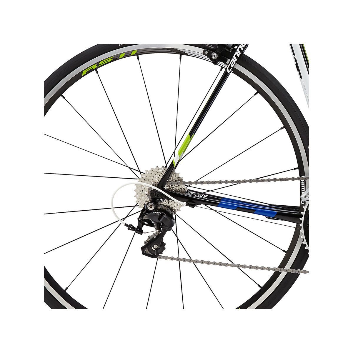 Cannondale SuperSix Evo 105 5, jet black with nu team blue, berserker green and magnesium white - Bild 4