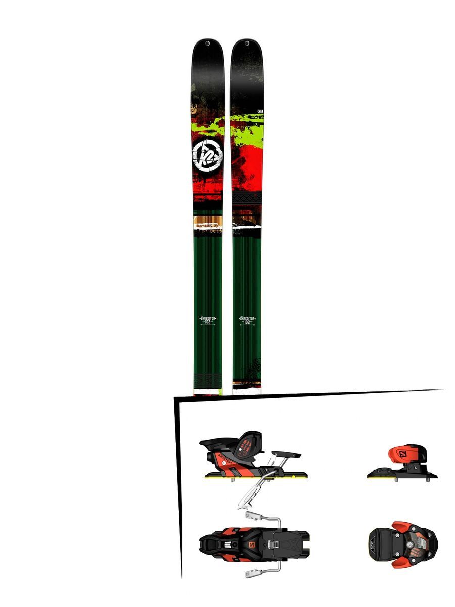 K2 SKI Set: Shreditor 102 2015 + Salomon Warden MNC 13 - Bild 1