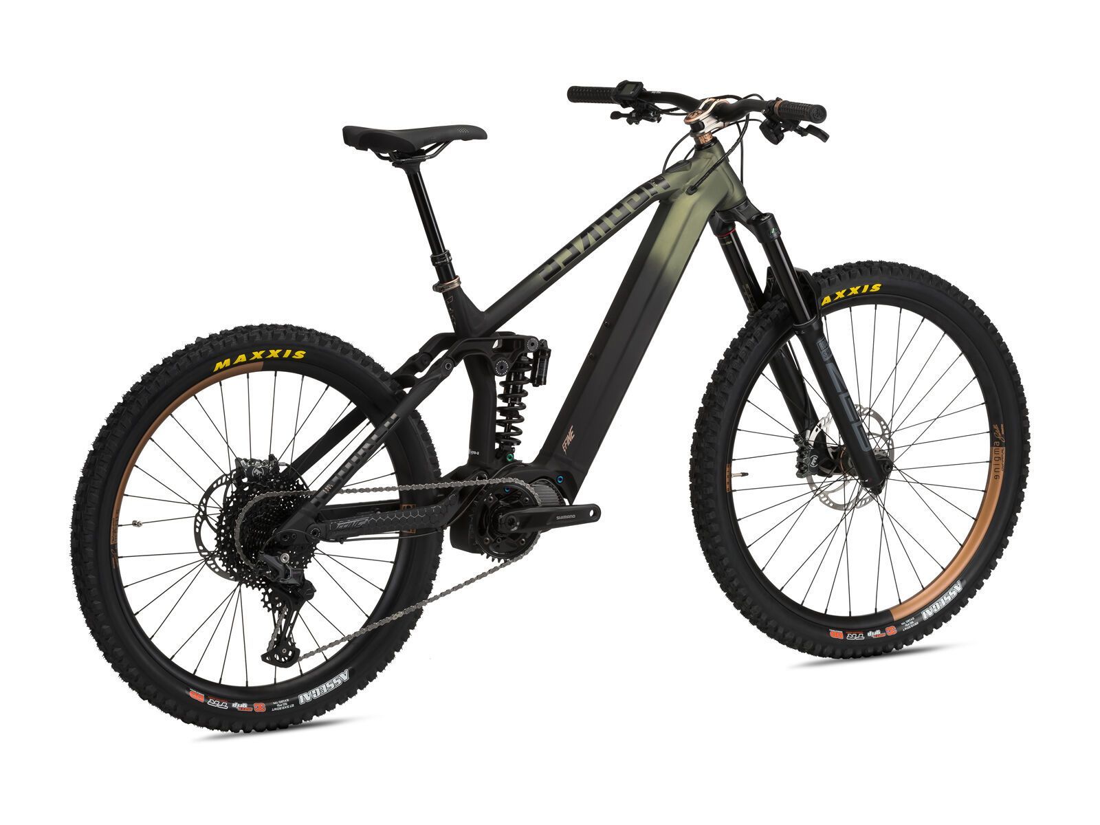 NS Bikes E-Fine 1 - Shimano Deore Bremsen, black/green - Bild 3