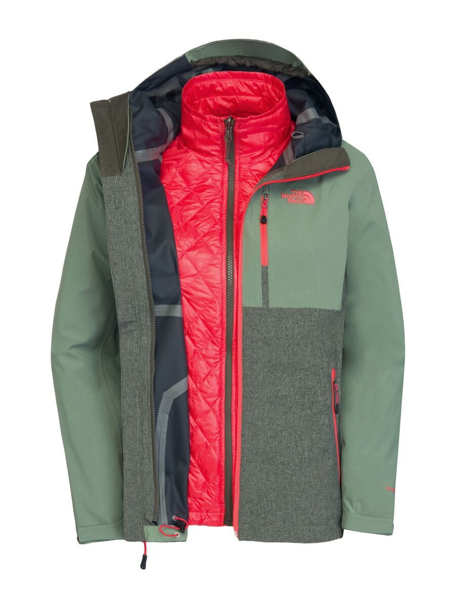 The North Face Womens Thermoball Triclimate Jacket, New Taupe Green Heather/Sea Spray Green - Bild 1