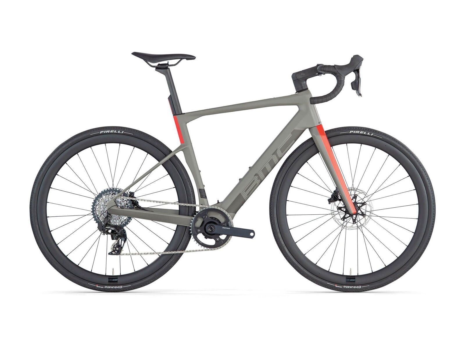BMC Roadmachine 01 AMP X One, rhino grey/neon red - Bild 1
