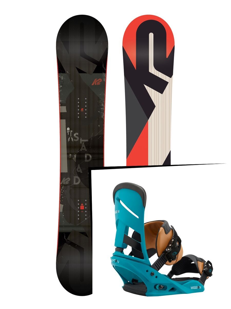 Set: K2 Standard Wide 2018 + Burton Mission real recognize teal - Bild 1