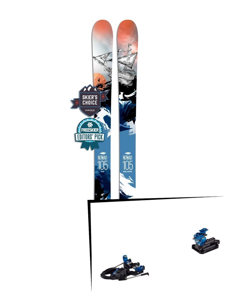 Set: Icelantic Nomad 105 Lite 2018 + Hagan Core Bindung - Bild 1
