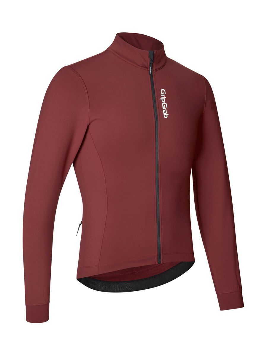 GripGrab RIDE Thermal Long Sleeve Jersey, dark red - Bild 1