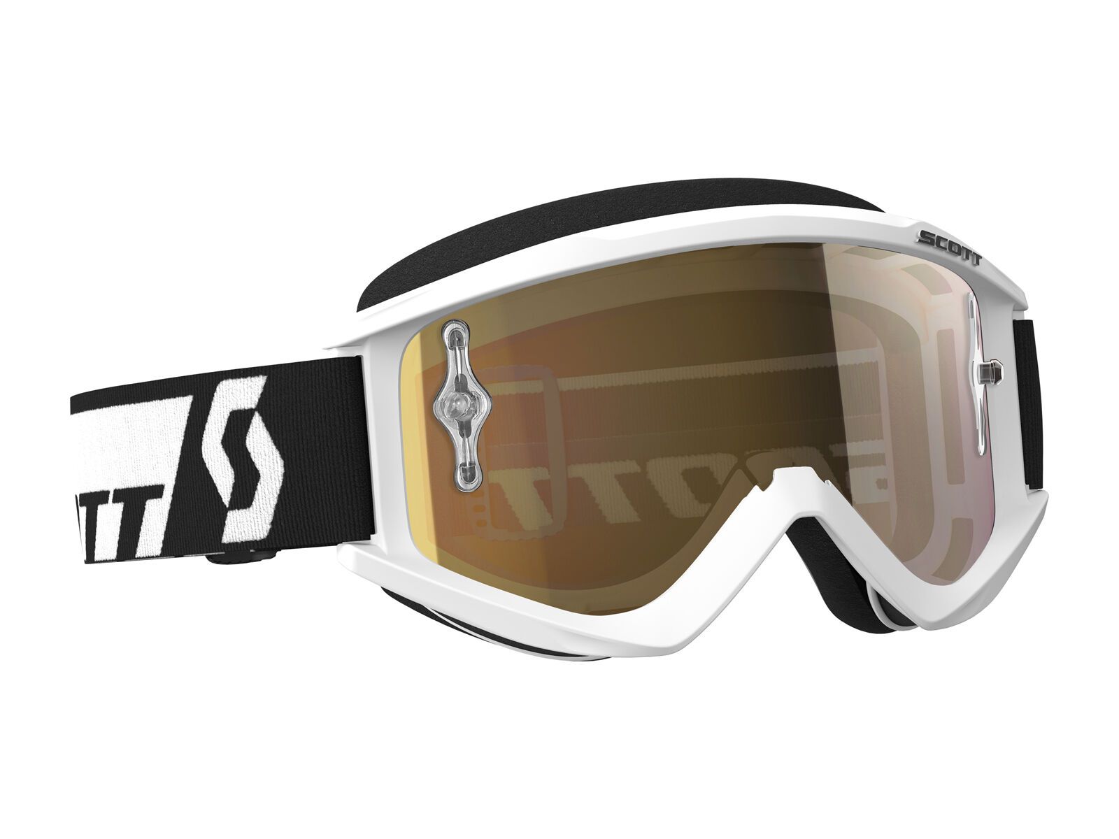 Scott Goggle Recoil Xi, white/Lens: gold chrome - Bild 1