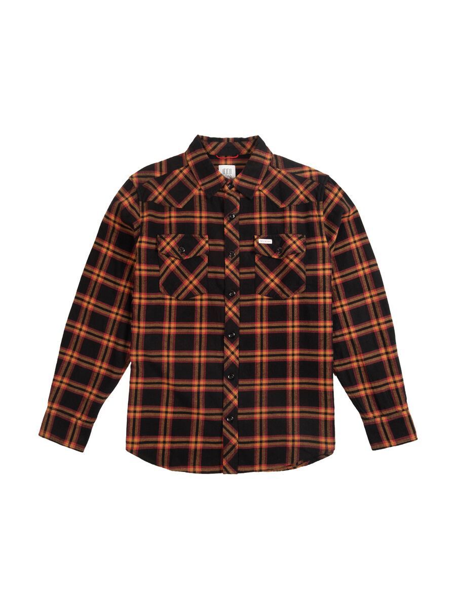 Topo Designs Mountain Shirt Long Sleeve Herren, black/brown oak multi - Bild 1