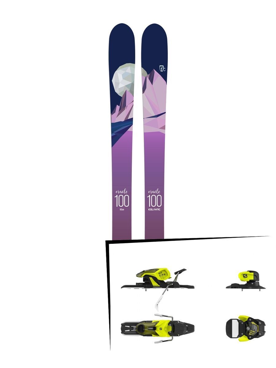 Set: Icelantic Oracle 100 2018 + Salomon Warden 11 yellow/black - Bild 1