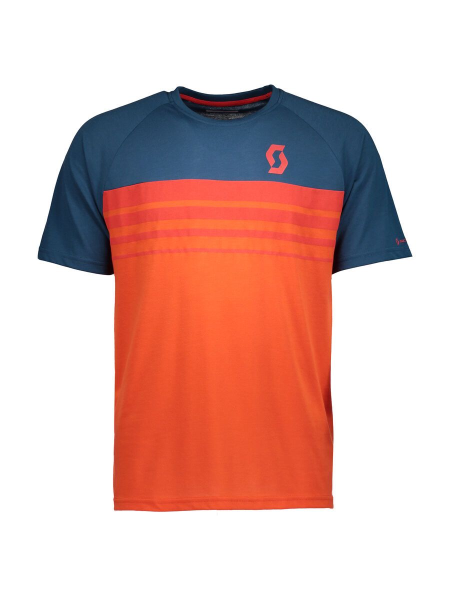 Scott Trail 80 DRI S/SL Shirt, tangerine orange/eclipse blue - Bild 1