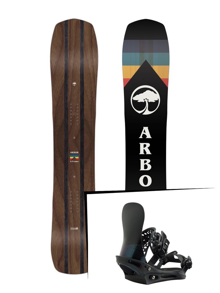 Set: Arbor A-Frame 2019 + Burton X-Base black matte - Bild 1