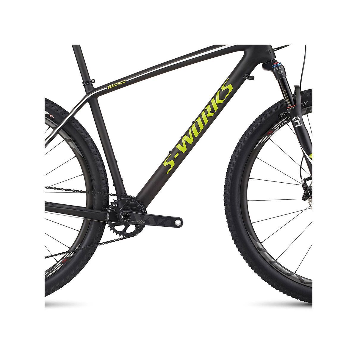 Specialized S-Works Epic HT Carbon World Cup 29, satin gloss carbon/hyper green/white - Bild 3