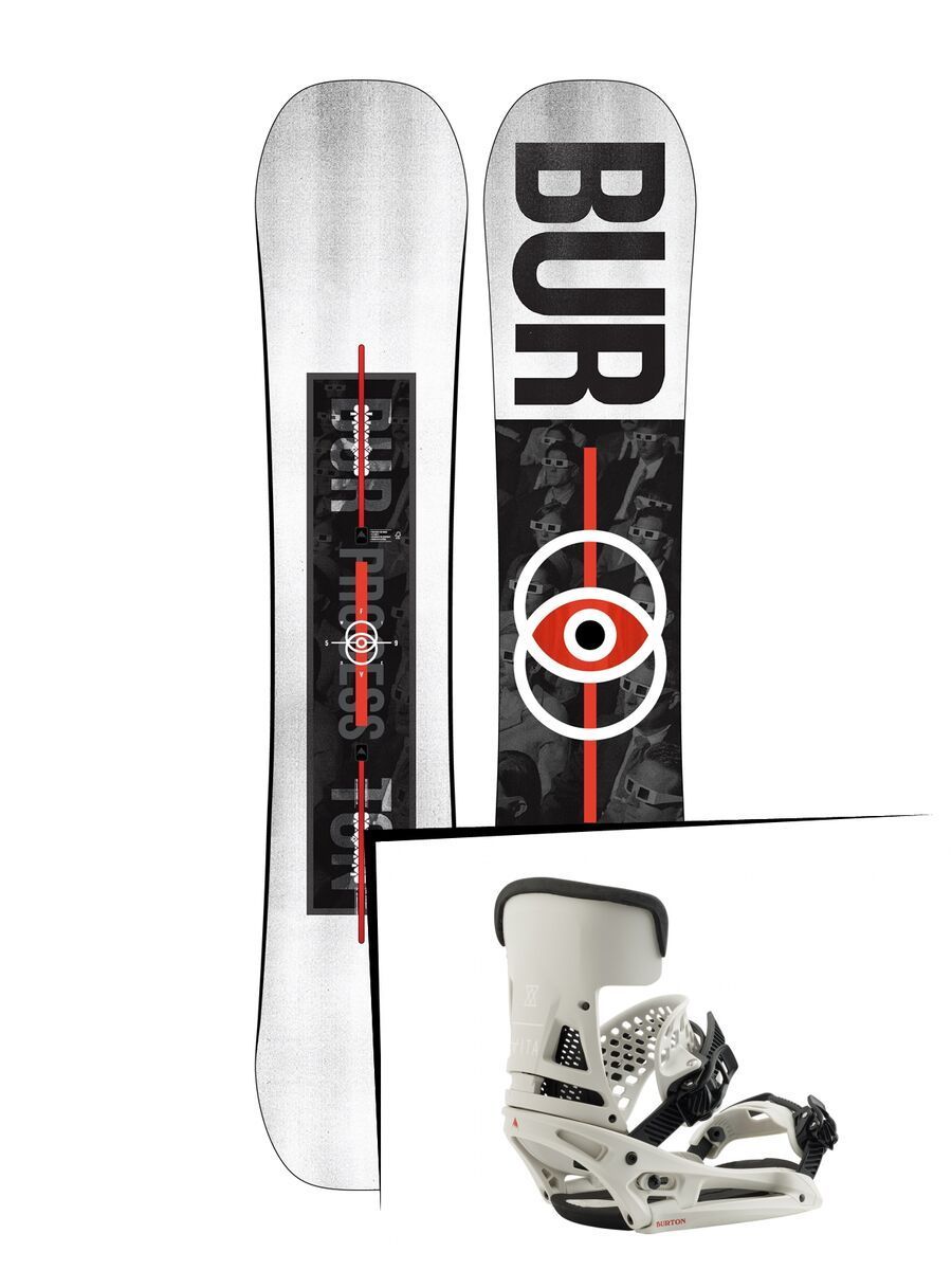 Set: Burton Process Flying V Wide 2019 + Burton Malavita EST vape cloud - Bild 1