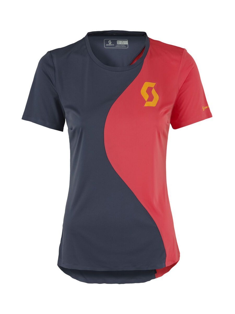 Scott Womens Trail Tech s/sl Shirt, blue nights/teaberry pink - Bild 1