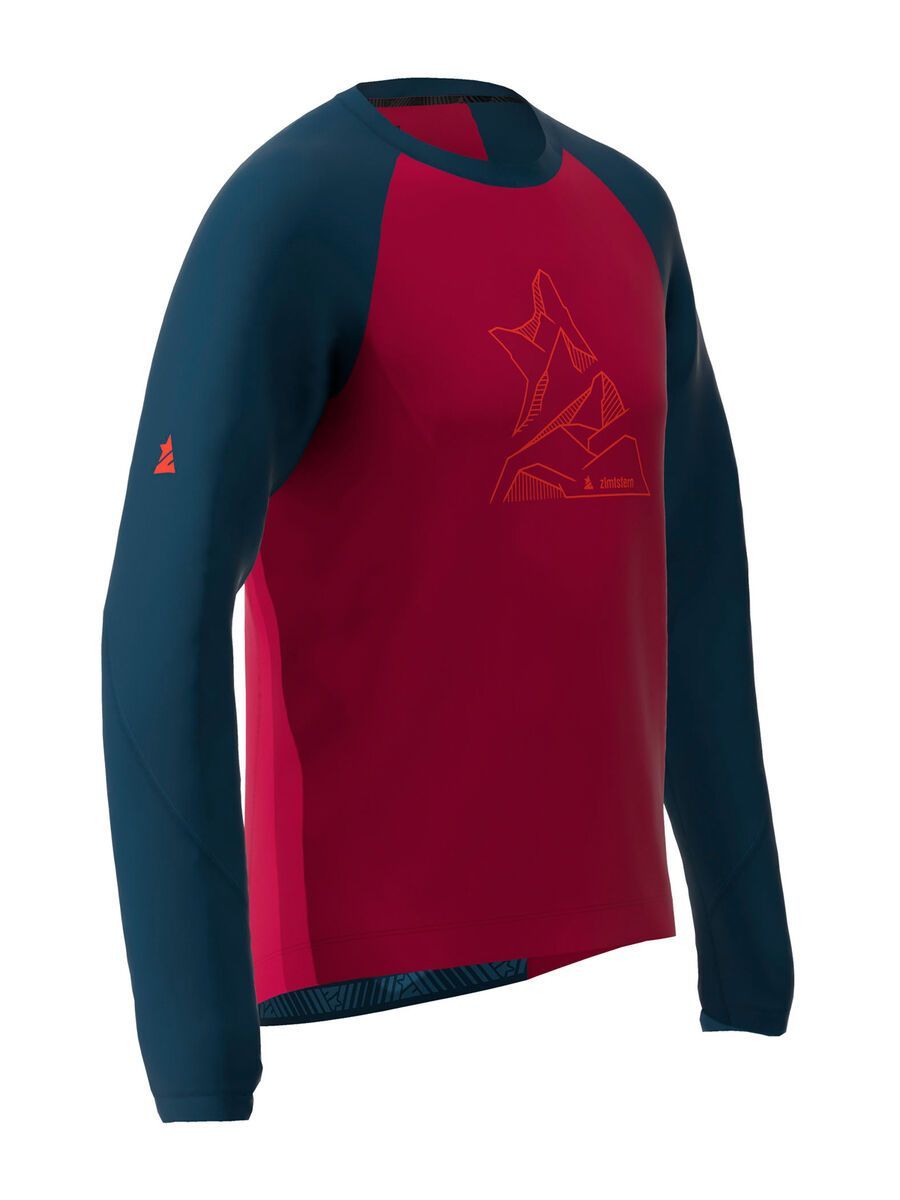Zimtstern PureFlowz Shirt LS Men, jester red/french navy - Bild 3
