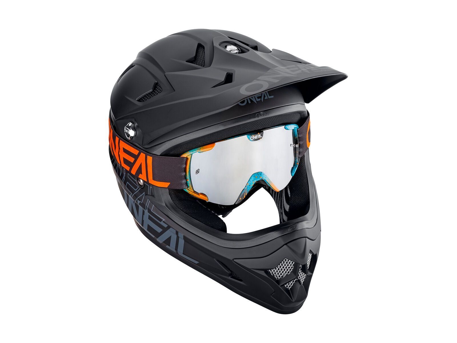 ONeal B-30 Youth Goggle Ink, black/orange/Lens: silver mirror - Bild 2