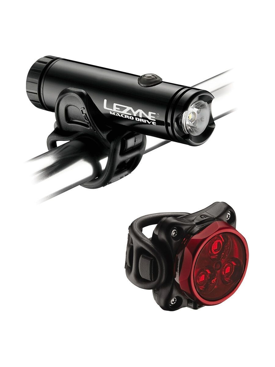 Lezyne LED Macro Drive white & LED Zecto Drive red - Bild 1