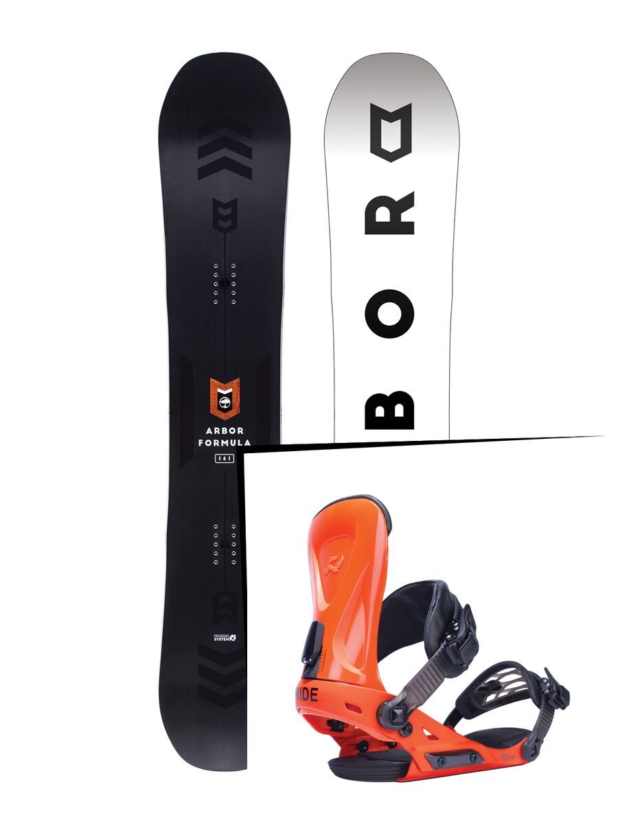 Set: Arbor Formula 2017 + Ride Revolt, orange - Snowboardset - Bild 1