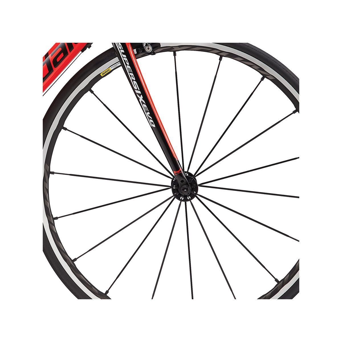 Cannondale SuperSix Evo Hi-Mod Dura Ace 1, acid red w/ jet black and white, gloss - Bild 2