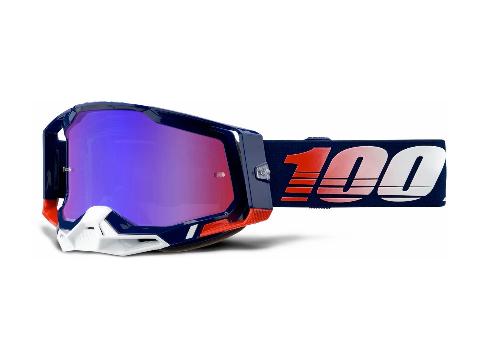 100% Racecraft 2 Goggle - Mirror Red/Blue, republic - Bild 2