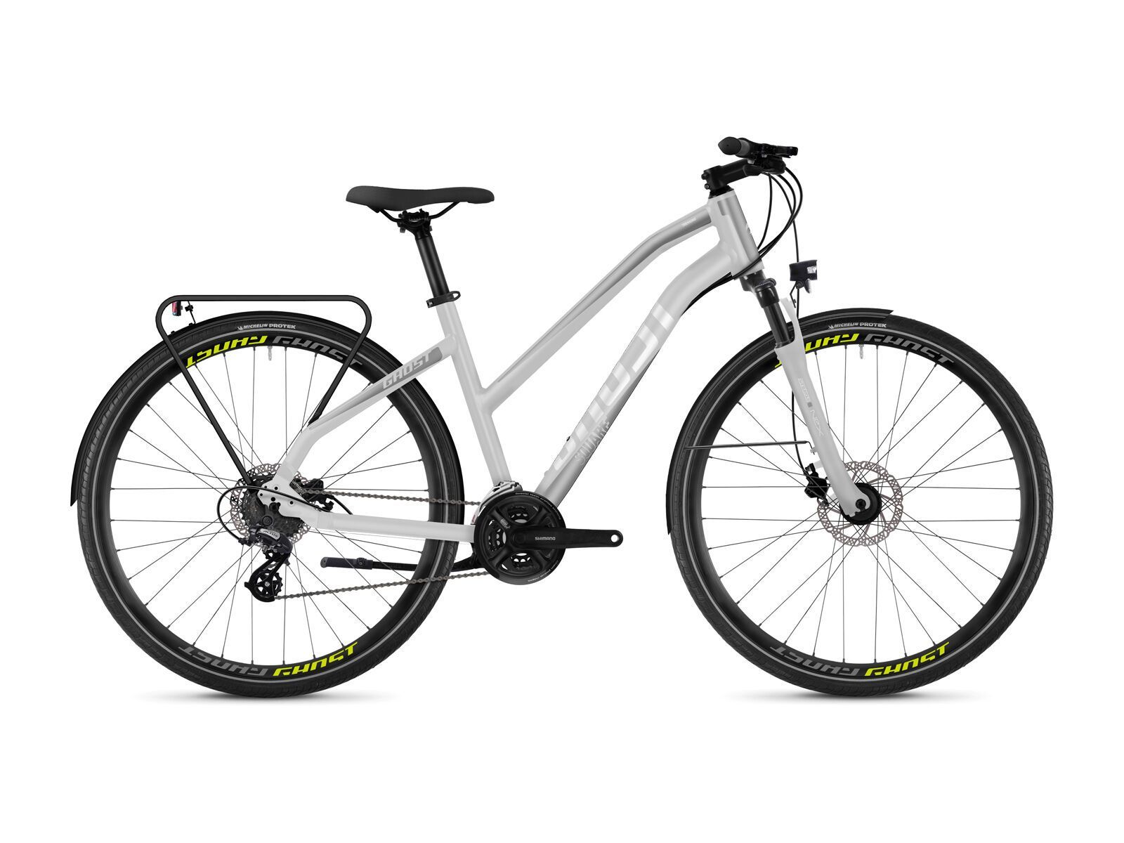 Ghost Square Trekking 2.8 W AL, iridium silver/micro chip gray/lime green - Bild 1