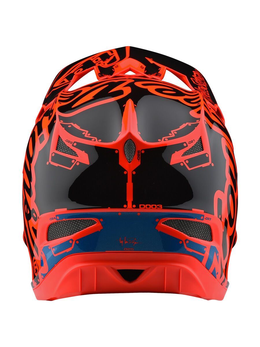 TroyLee Designs D3 Fiberlite Helmet Factory, orange - Bild 3