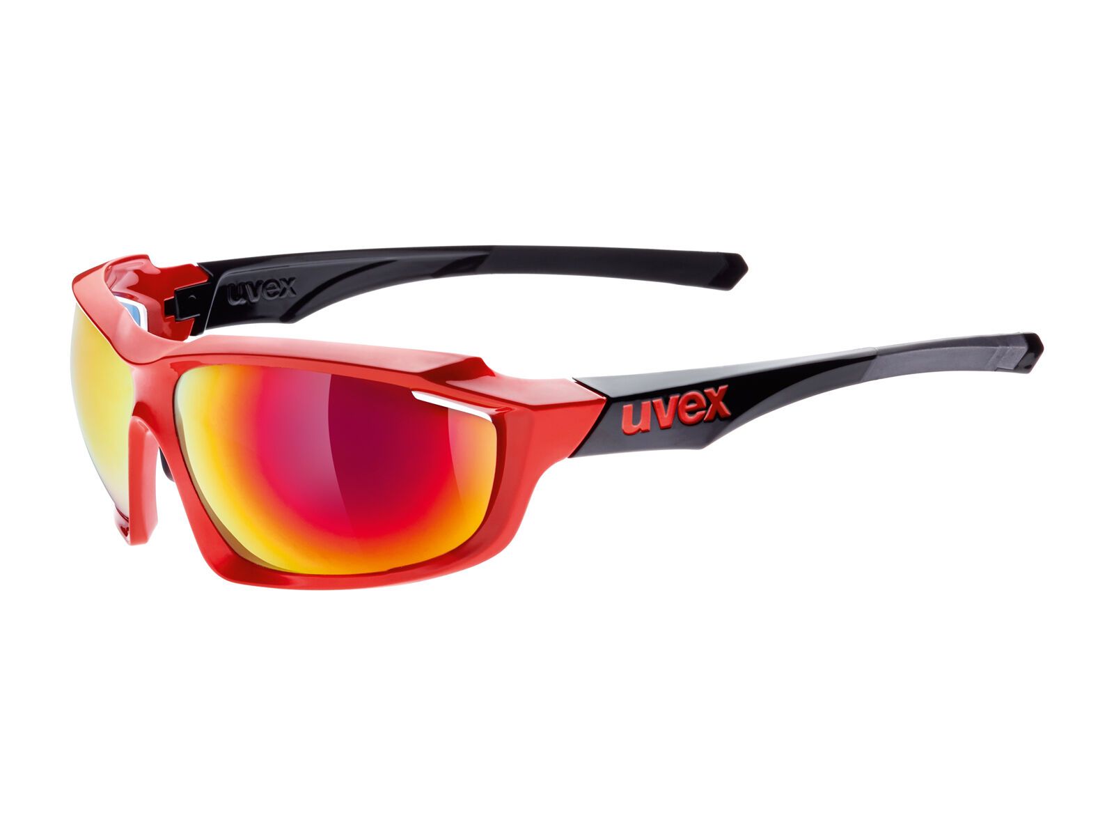 uvex sportstyle 710, red black/Lens: mirror red - Bild 1