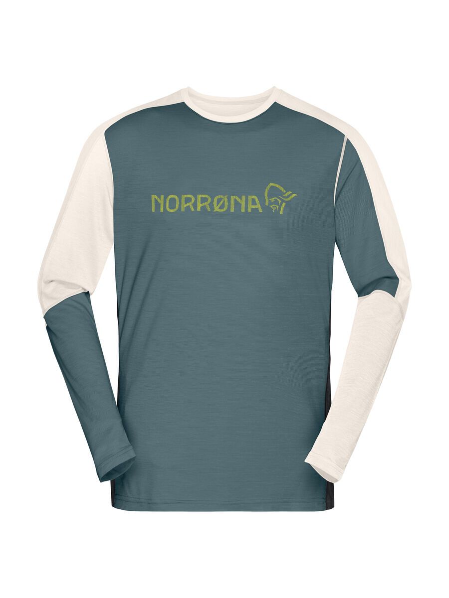 Norrona falketind equaliser merino round Neck M's, north atlantic/snowdrop - Bild 1