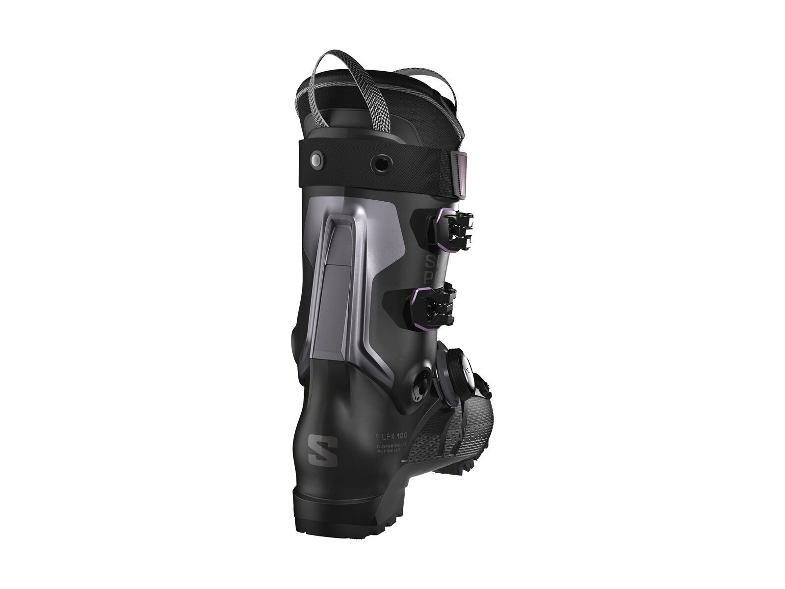 Salomon S/Pro Supra BOA 100 GW, black/dark grey met./burgundy met. - Bild 2