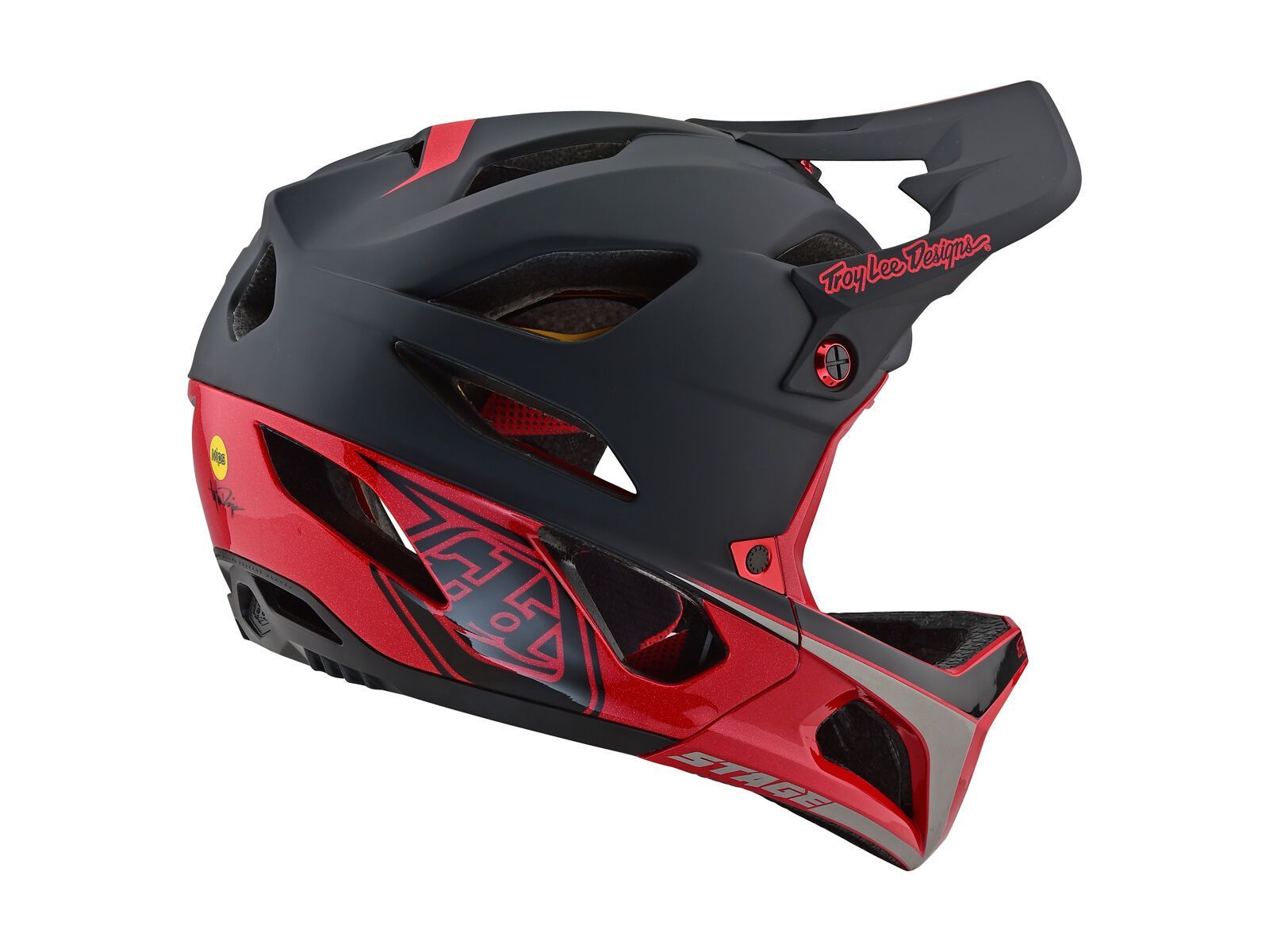 TroyLee Designs Stage Race Helmet MIPS, black/red - Bild 5