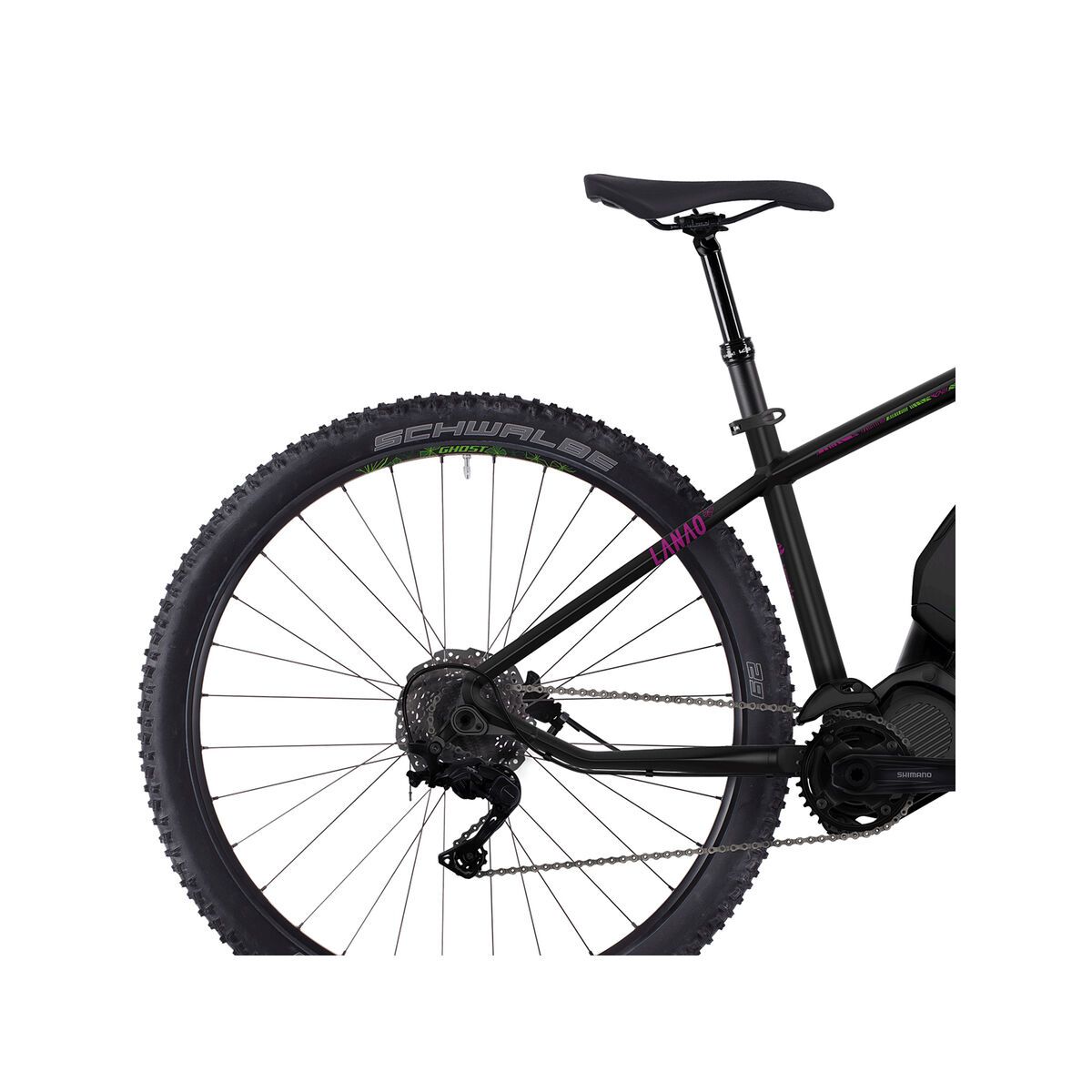 Ghost Hybride Lanao 6 AL 27.5 Plus, night black/riot green/dark fuchsia pink - Bild 5