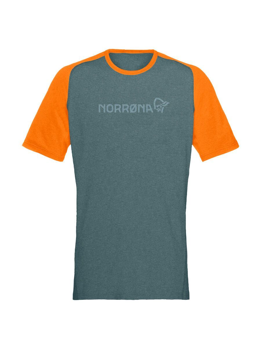 Norrona fjørå equaliser lightweight T-Shirt M's, north atlantic/orange popsicle - Bild 1