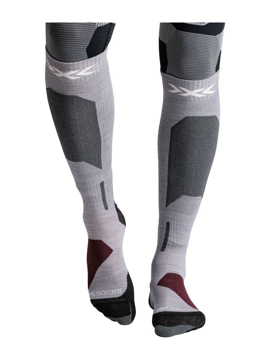 X-Bionic X-Socks Ski Discover Merino OTC, silver grey - Bild 2