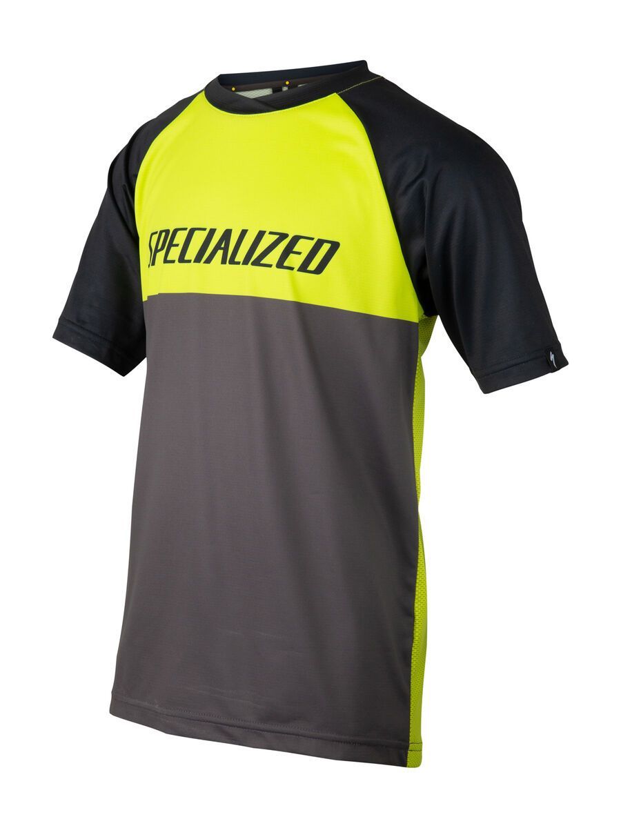 Specialized Kids' Enduro Grom Jersey, hyper green/charcoal block - Bild 1