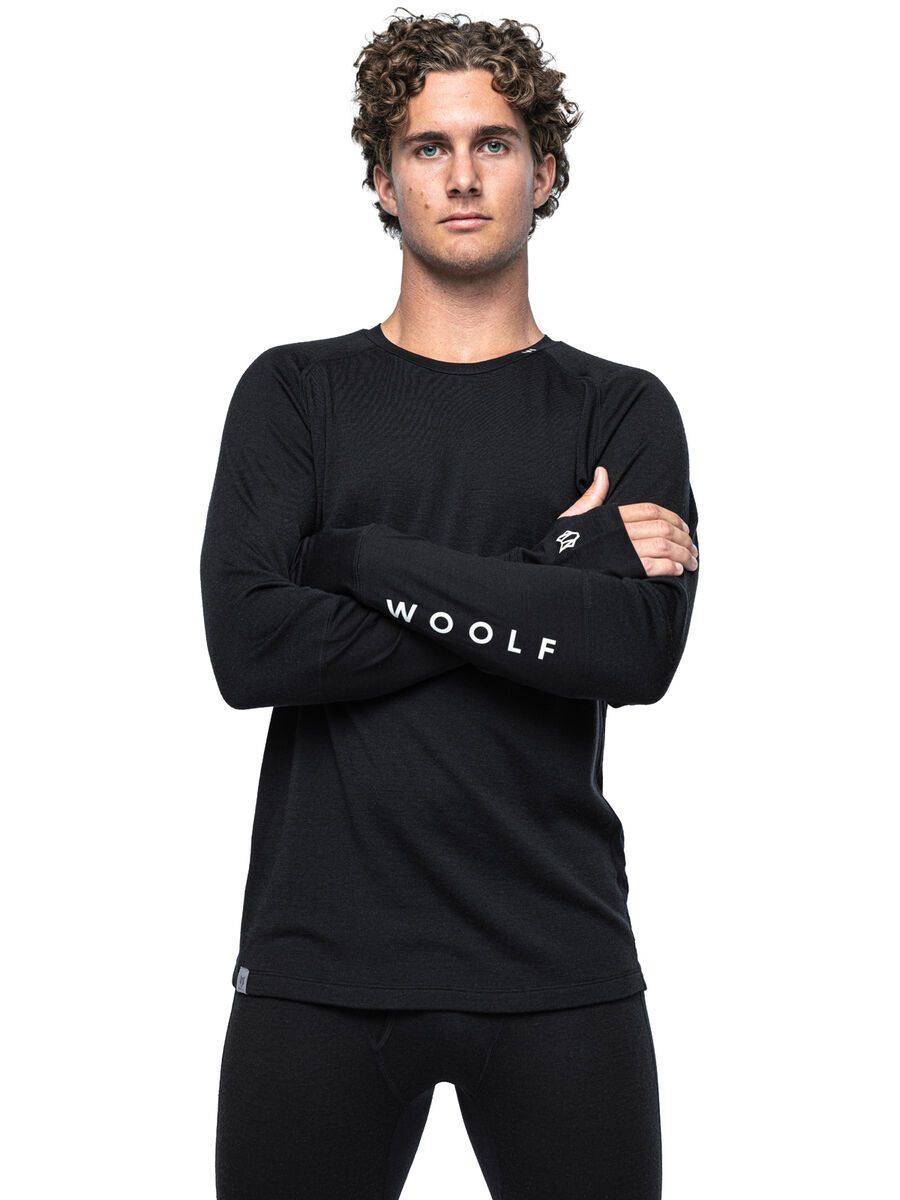 Woolf Merino Svarthetta Performance LS, black - Bild 5