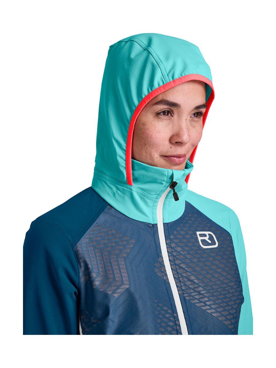 Ortovox Merino Naturtec Light Col Becchei Jacket W, petrol blue - Bild 3