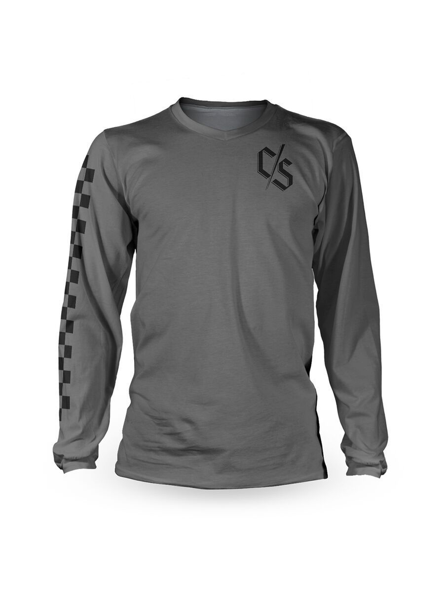 Loose Riders C/S Jersey LS Check Grey, grey/black - Bild 1