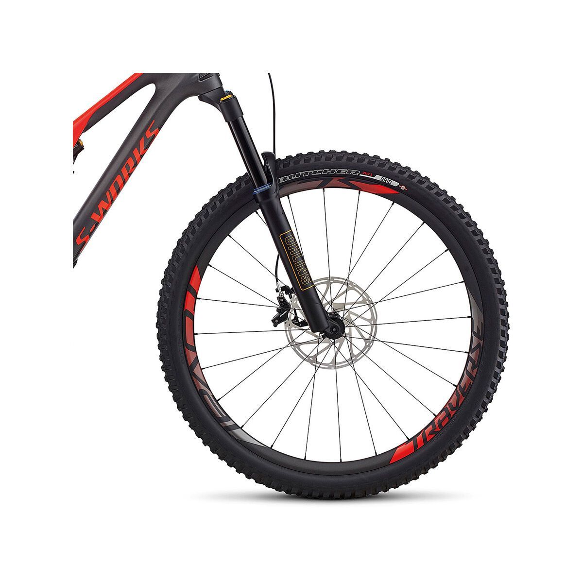 Specialized S-Works Stumpjumper FSR Carbon 29, silver tint carbon/rocket red - Bild 2