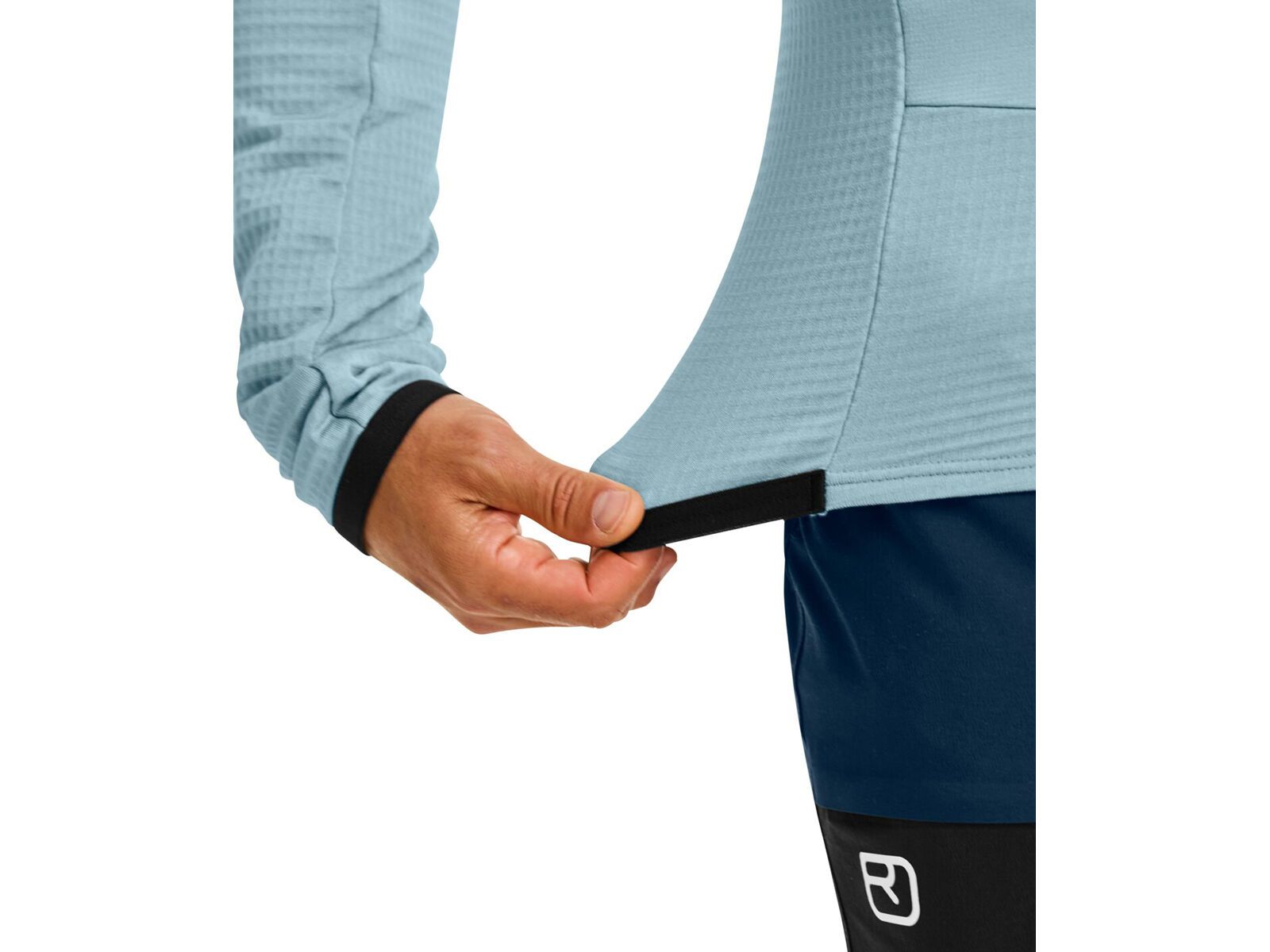 Ortovox Merino Fleece Grid Jacket M, grey ice - Bild 4