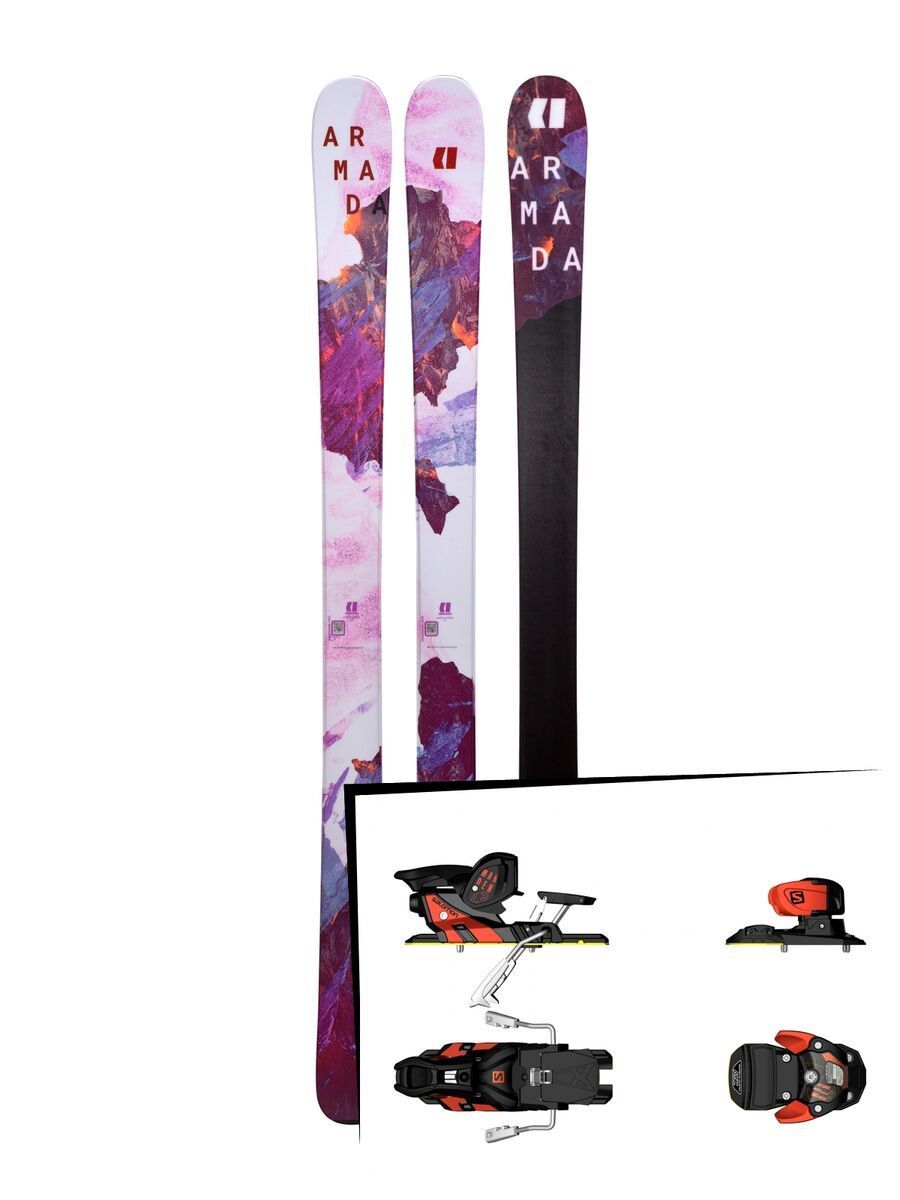 Set: Armada Victa 93 2019 + Salomon Warden MNC 13 white/black/orange - Bild 1