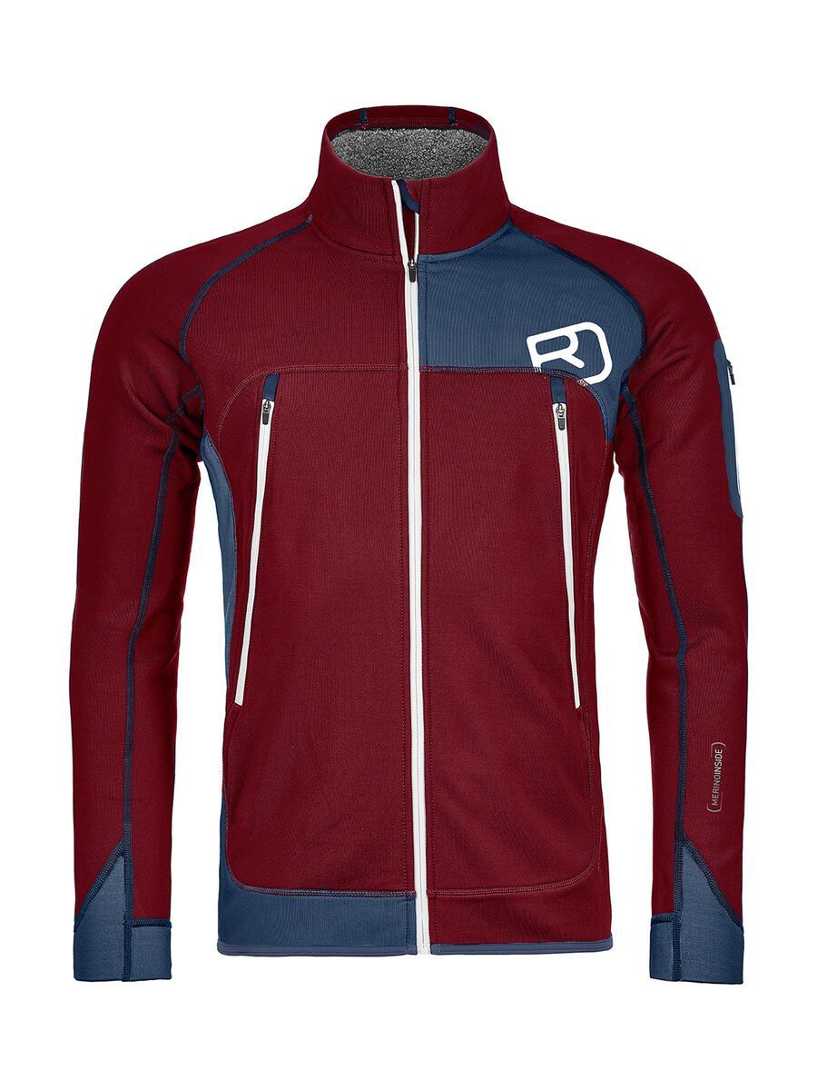 Ortovox Merino Fleece Plus Jacket M, dark blood - Bild 1