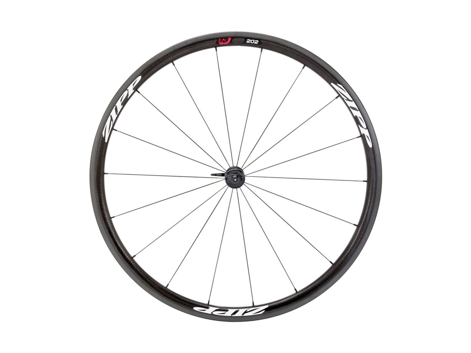 Zipp 202 Firecrest Carbon Clincher, schwarz/mattschwarze Aufkleber - Bild 1