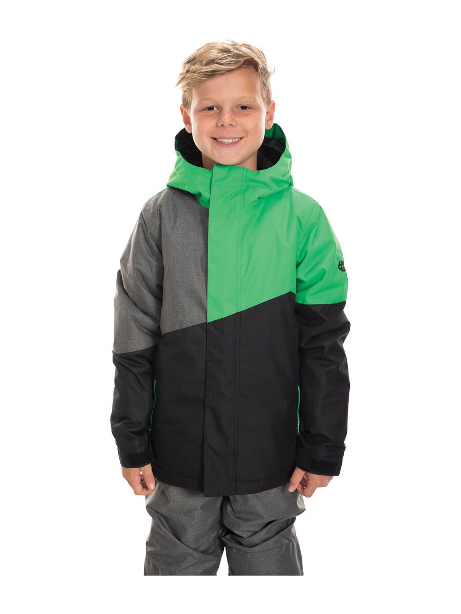 686 Boys' Cross Insulated Jacket, hex green colorblock - Bild 1