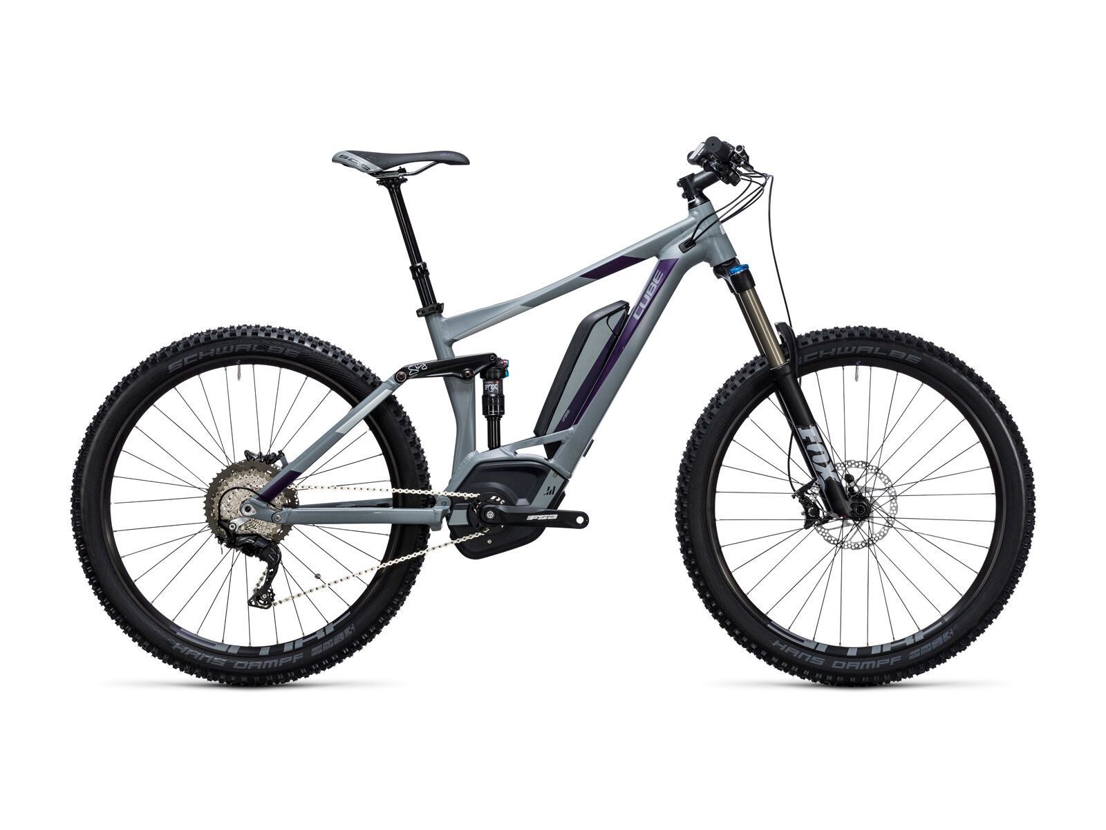 Cube Sting WLS Hybrid 140 SL 500 27.5, grey´n´aubergine - Bild 1