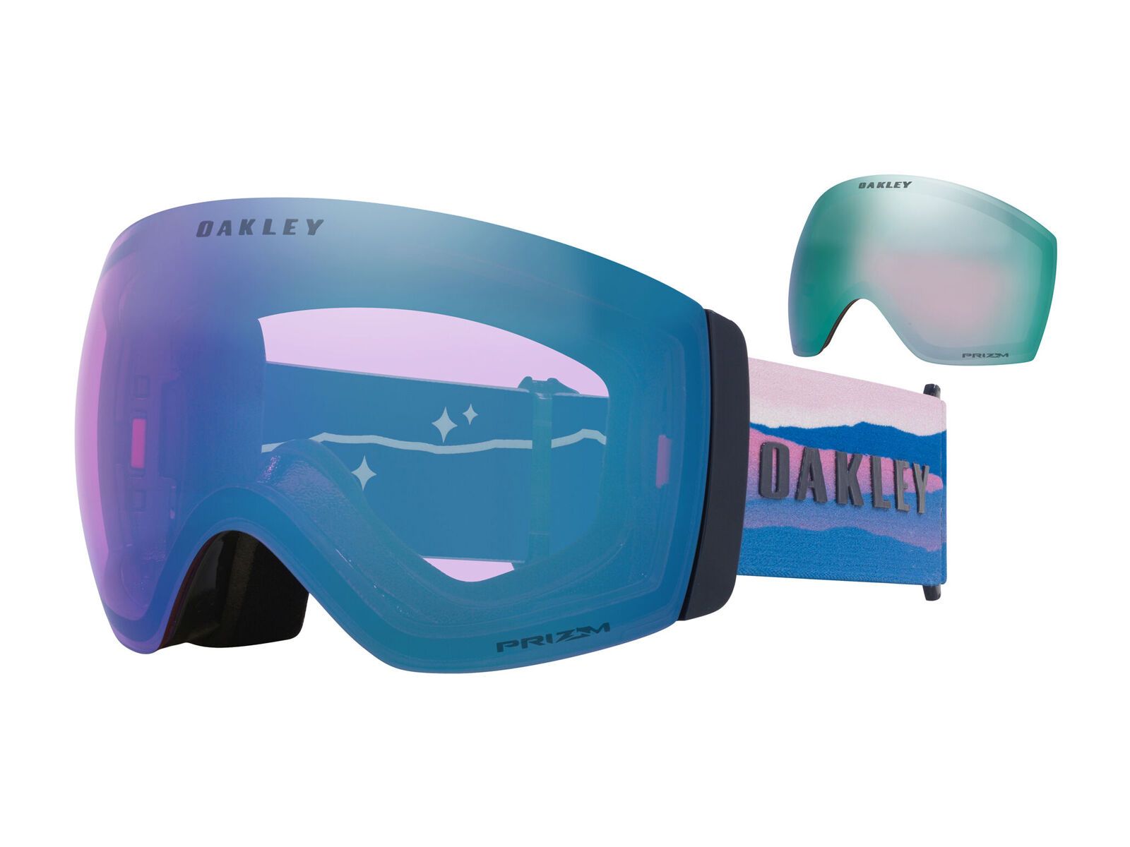 Oakley Flight Deck Pro L Mikaela Shiffrin Sign., Prizm Snow Iced Iridium & Sapphire Iridium - Bild 1
