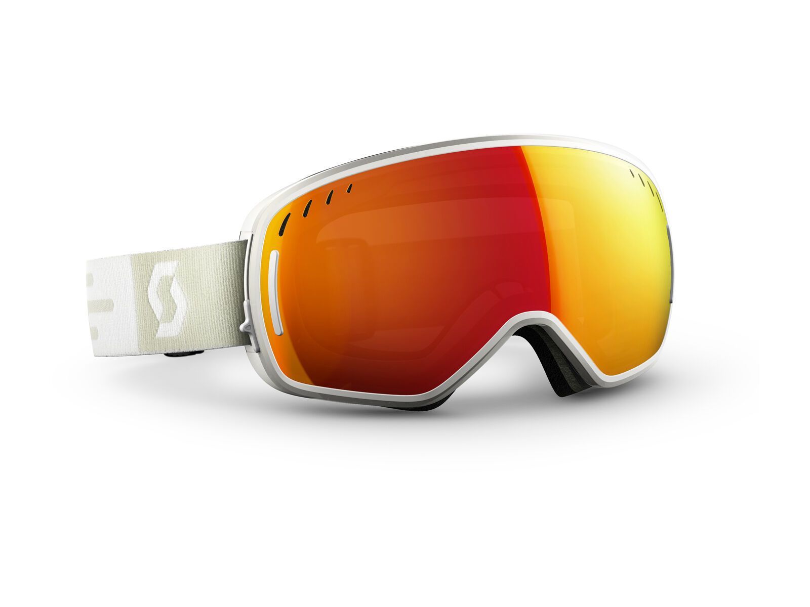 Scott LCG + Spare Lens, white/red chrome - Bild 1