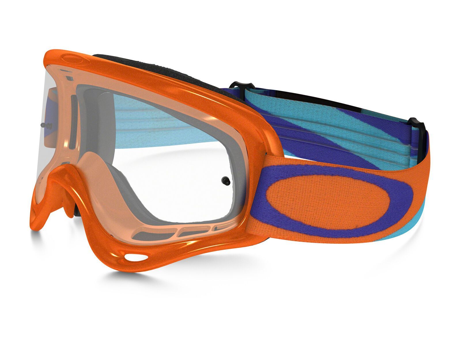 Oakley O-Frame MX Heritage Racer Goggle, neon orange/Lens: clear - Bild 1