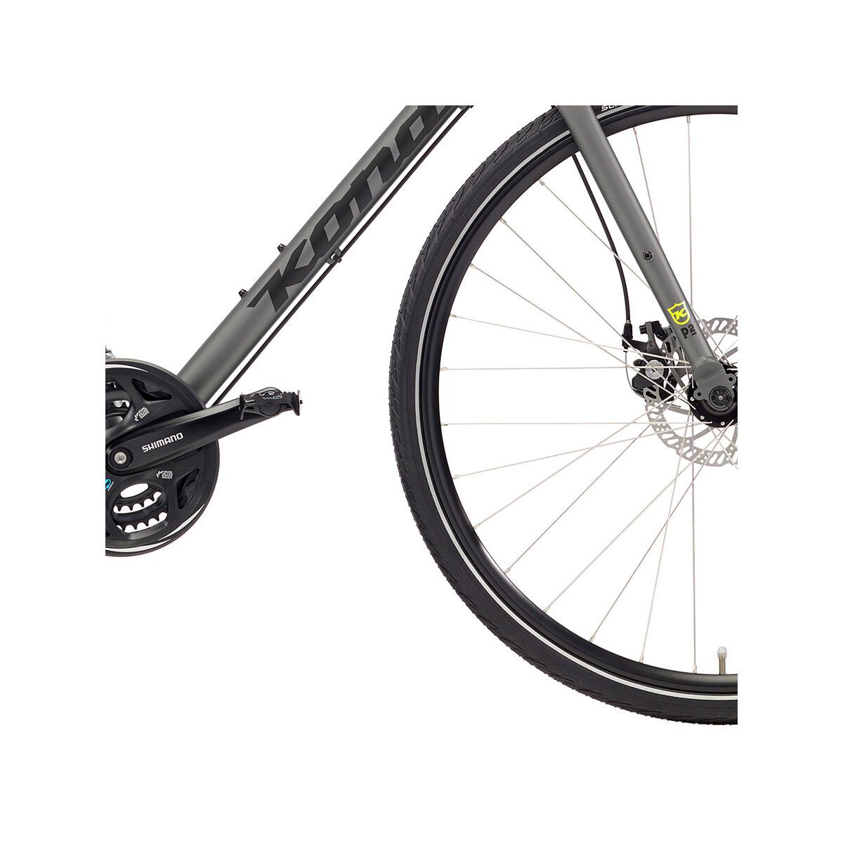 Kona Dew 650B, matt gray w/ charcoal & yellow decals - Bild 4