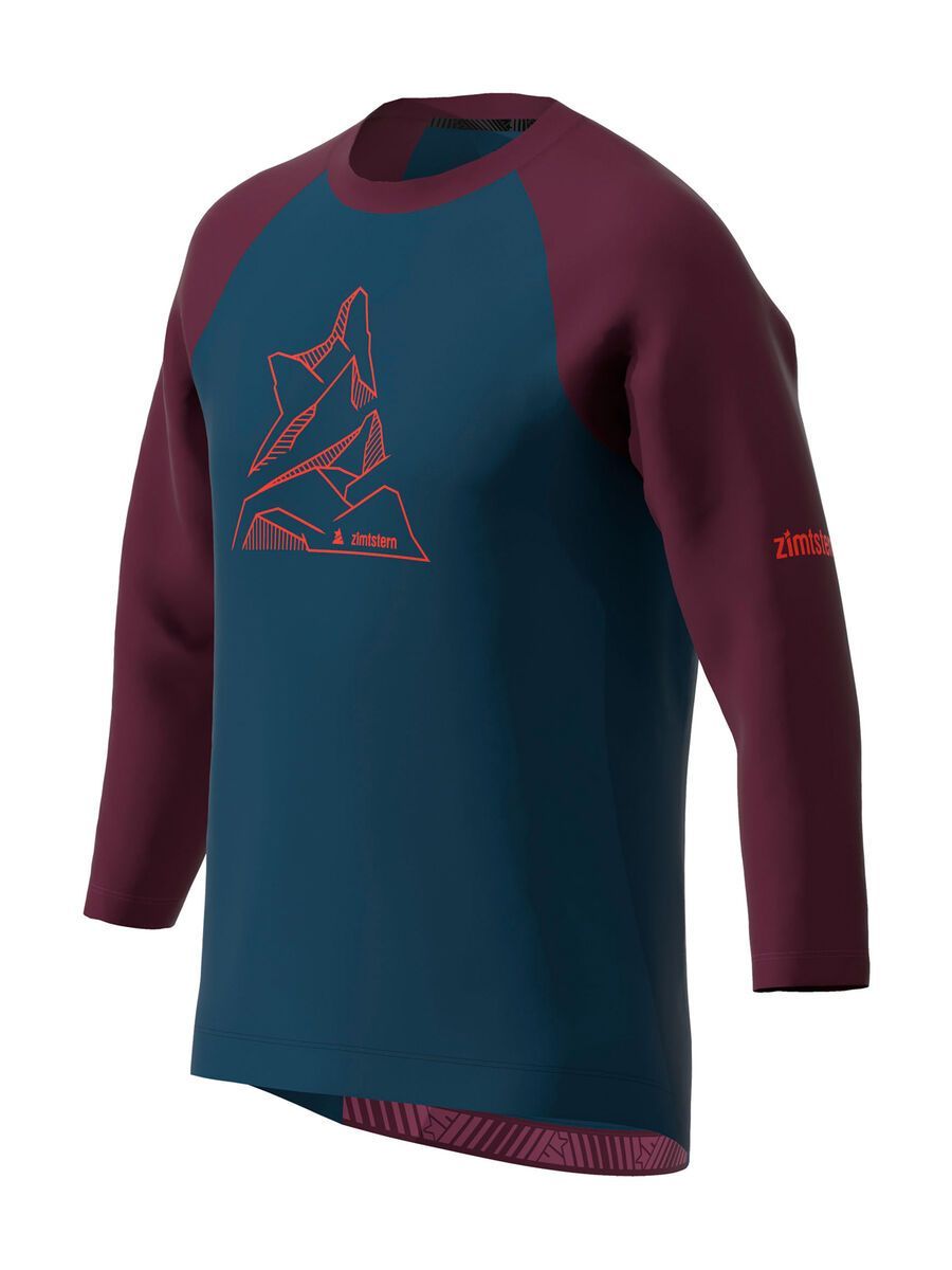 Zimtstern PureFlowz Shirt 3/4 Men, french navy/windsor wine - Bild 2