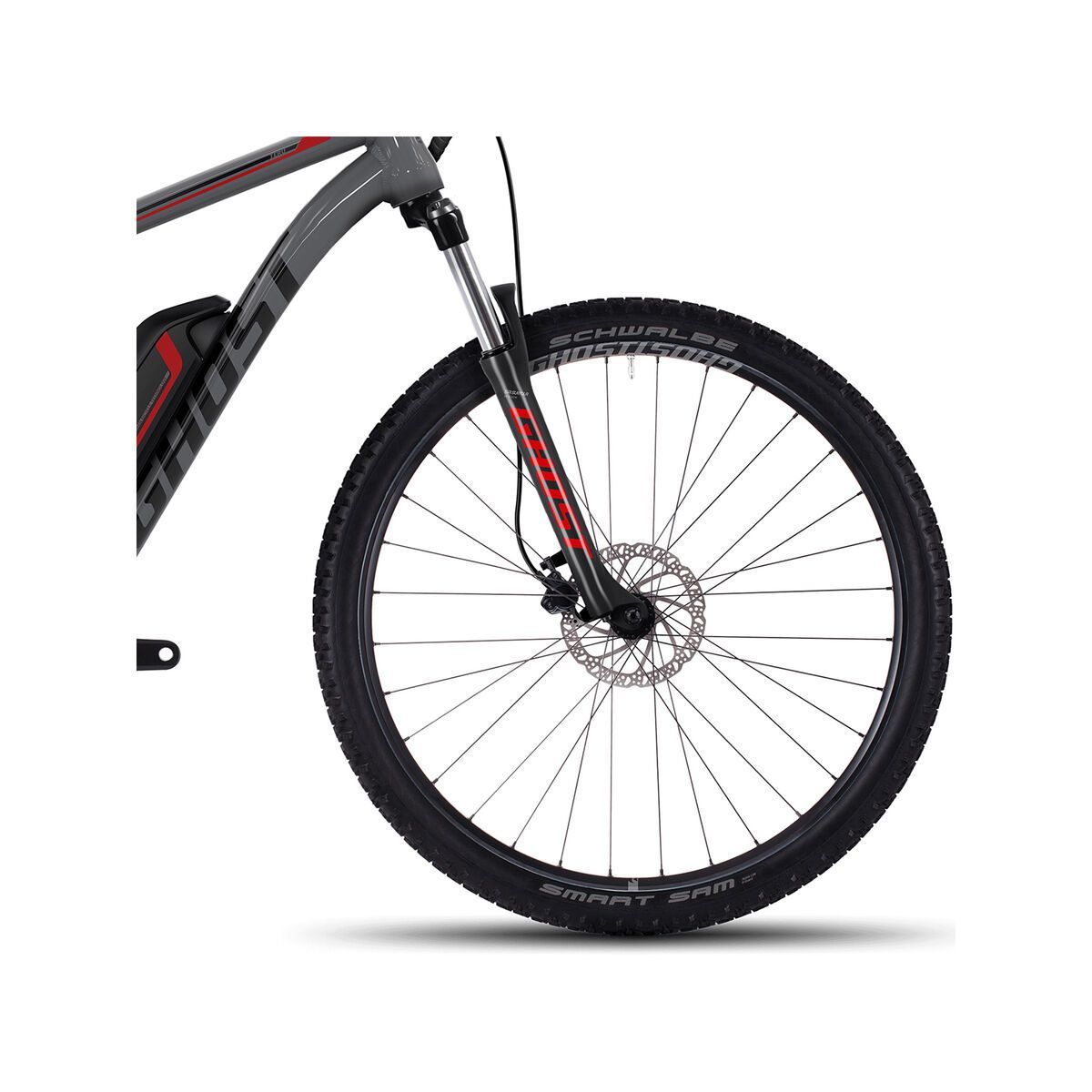 Ghost Hybride Teru B3.7 AL, micro chip gray/night black/riot red - Bild 2