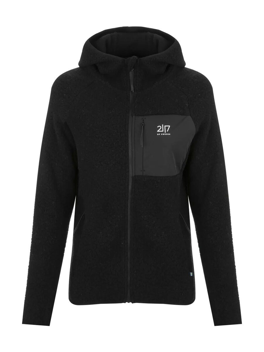 2117 of Sweden Women’s Wool Pile Hoodie Skord, black - Bild 1