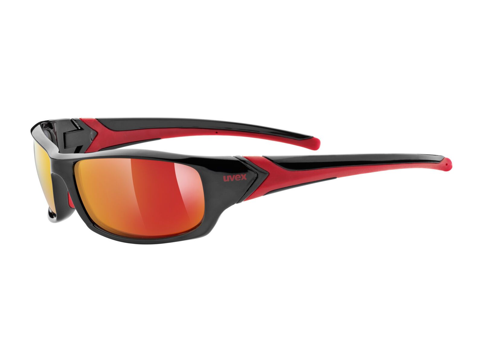 uvex sportstyle 211, black-red/Lens: mirror red - Bild 1